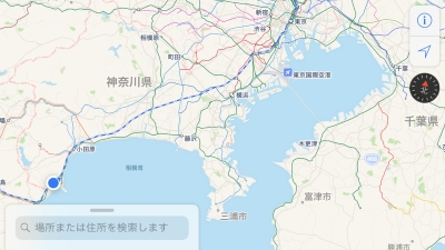 マップで新幹線の移動の様子を見る